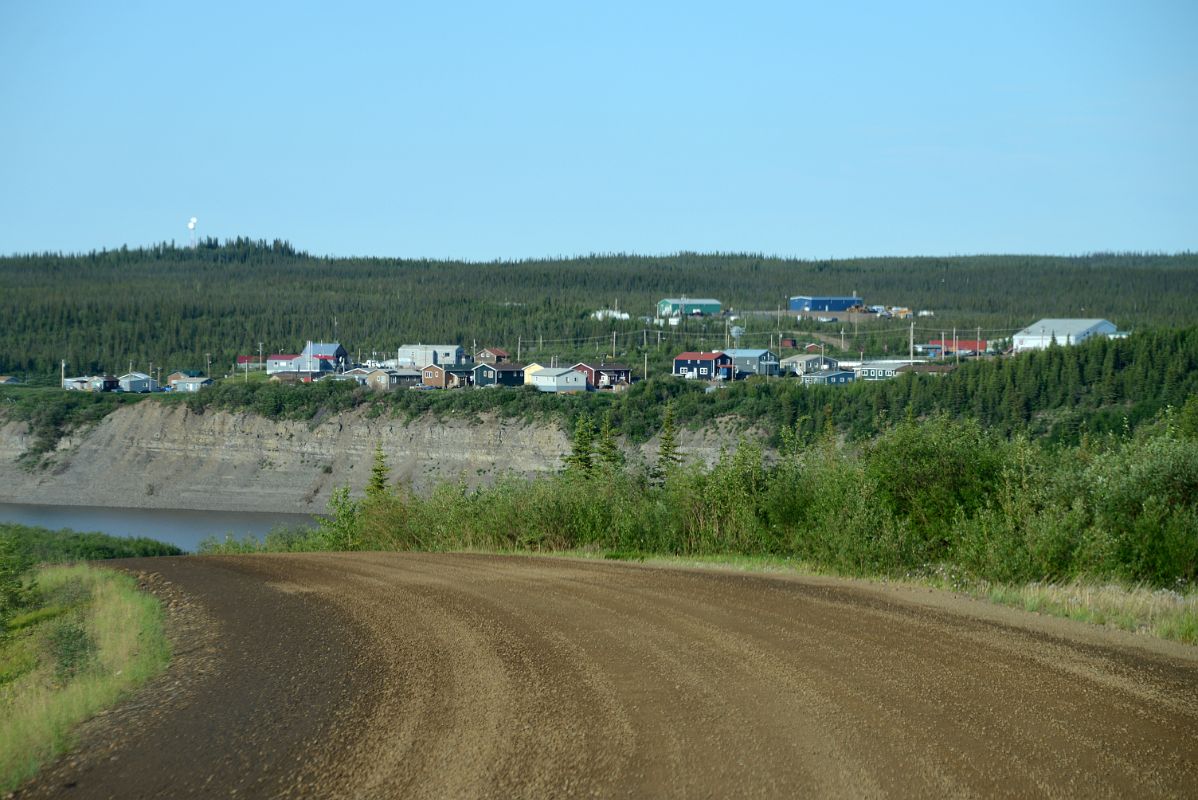 03D Leaving Tsiigehtchic Northwest Territories To Continue Driving On The Dempster Highway On Day Tour From Inuvik To Arctic Circle